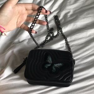 Longchamp hypnotic quilted leather butterfly bag